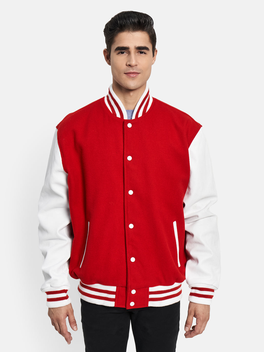 Red bomber jacket