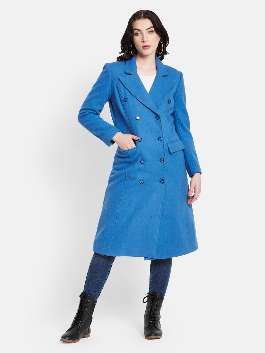 Newark Blue Wool blend Trench Coat
