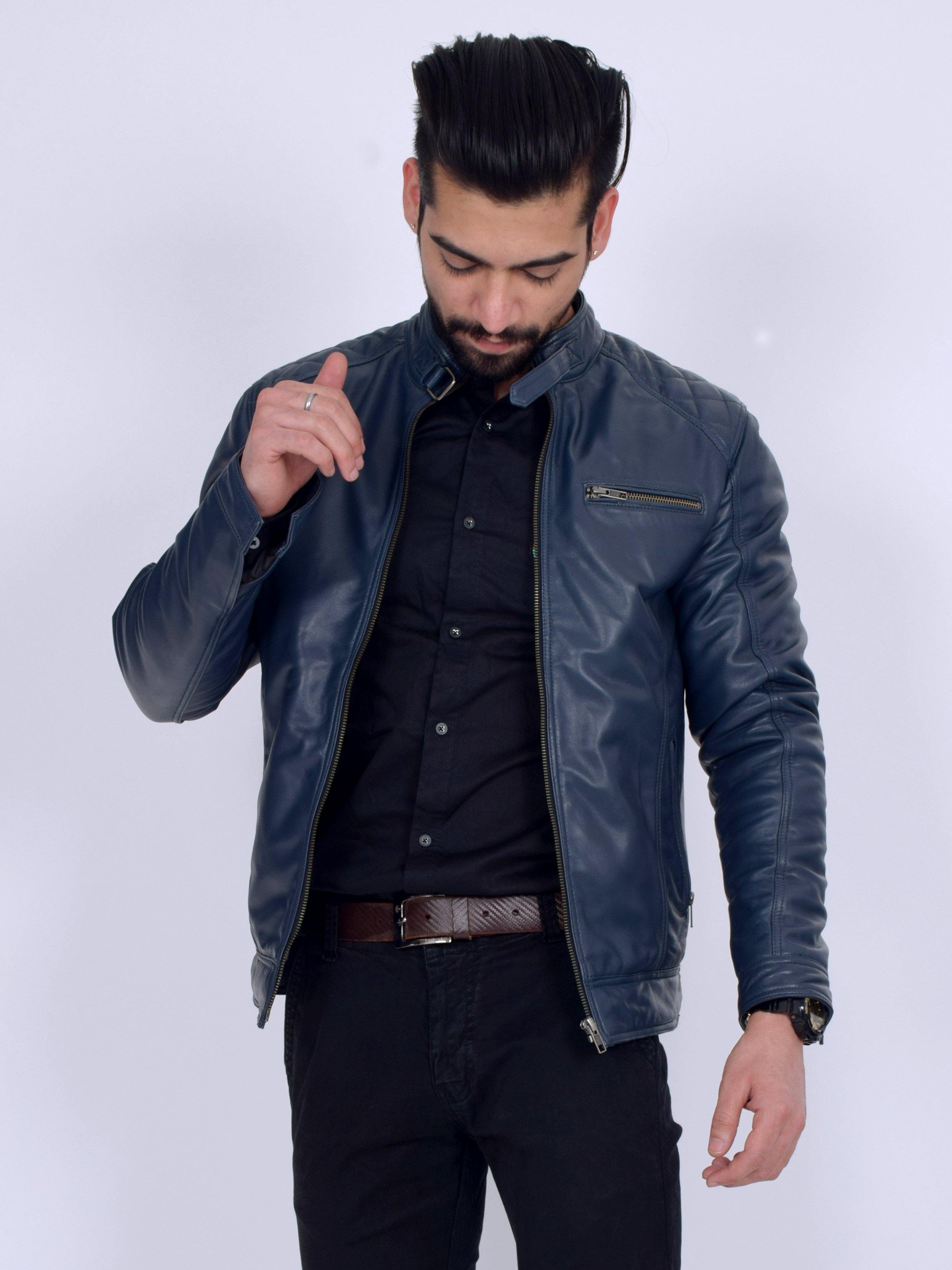 Shop Men's Titan Motorcycle Leather Jacket Online - SUNSET LEATHER