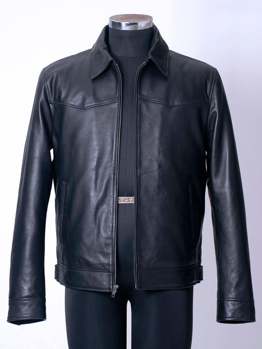 Wilson Short Zipper Black Leather Jacket - CASA OF K Official Online Store