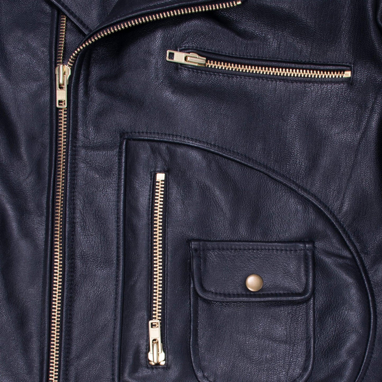 Black Heavy Biker Leather Jacket - CASA OF K Official Online Store